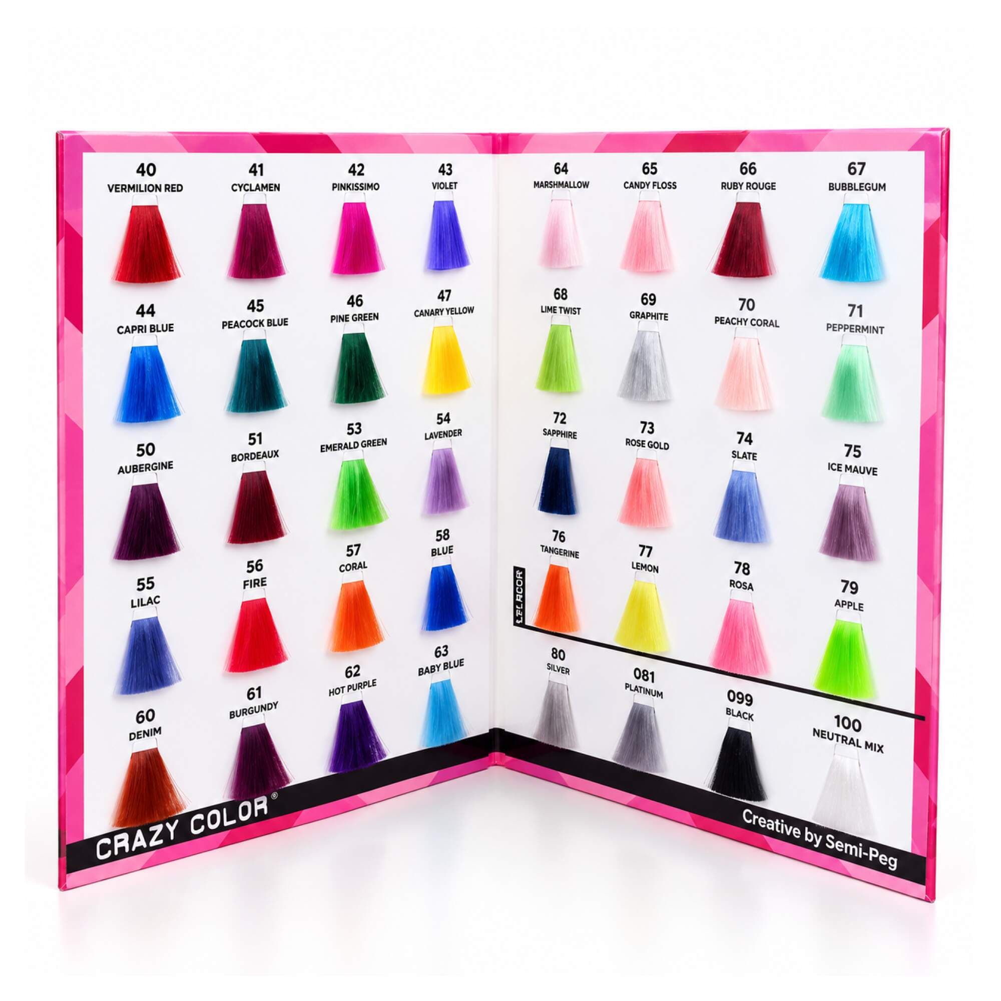 Crazy Color - Marketing Materials - A4 Professional Shade Chart