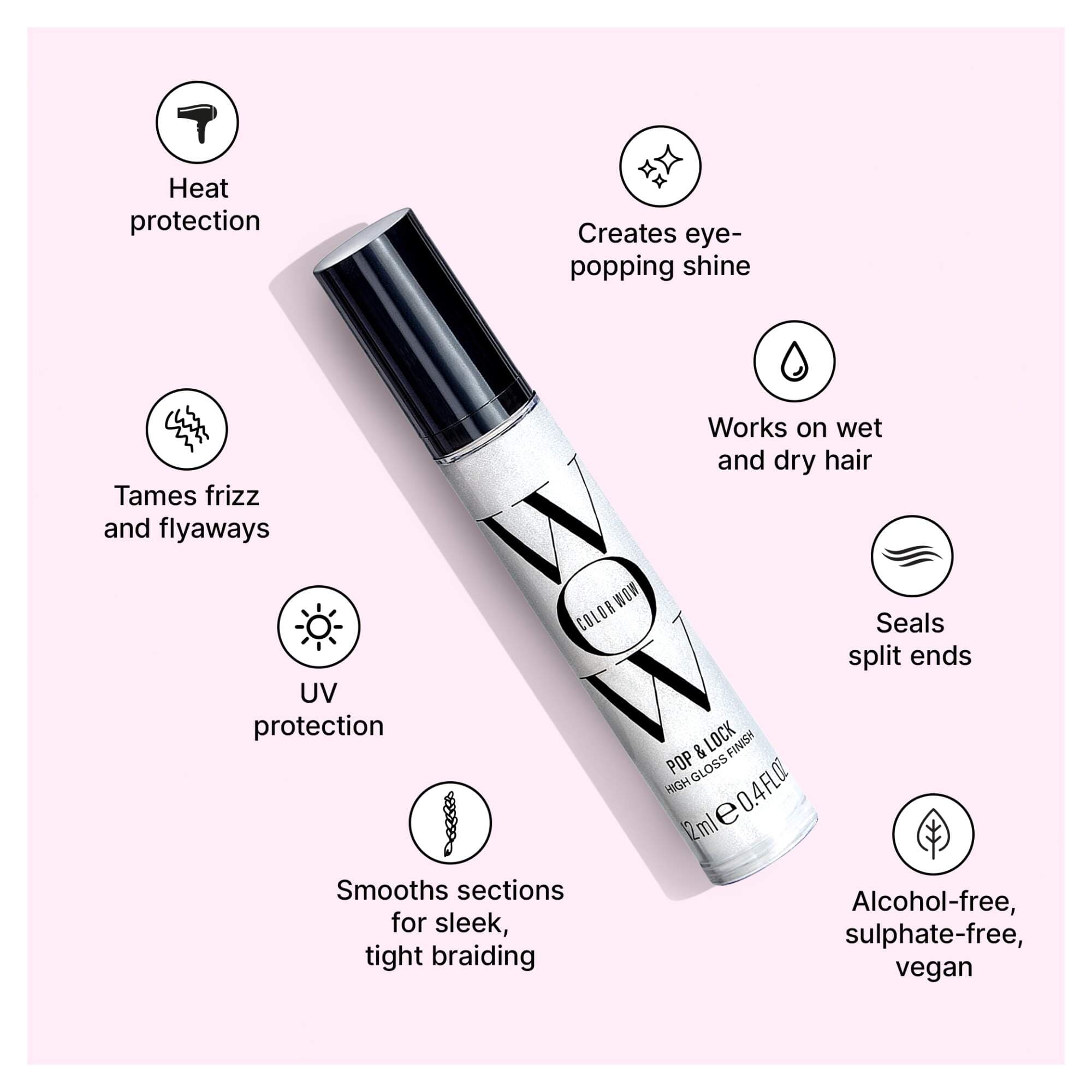 Color Wow Pop & Lock High Gloss Finish 12ml - Image 2