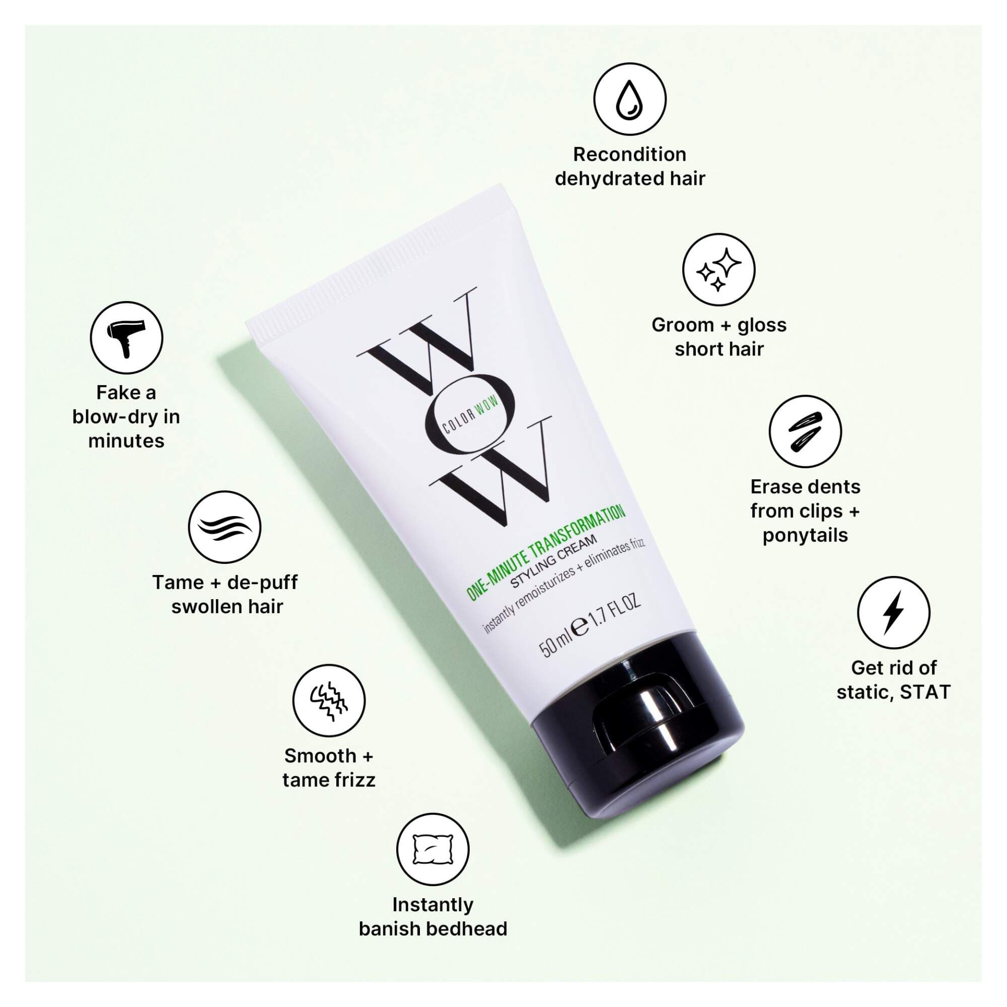Color Wow One Minute Transformation Styling Cream 50ml - Image 3