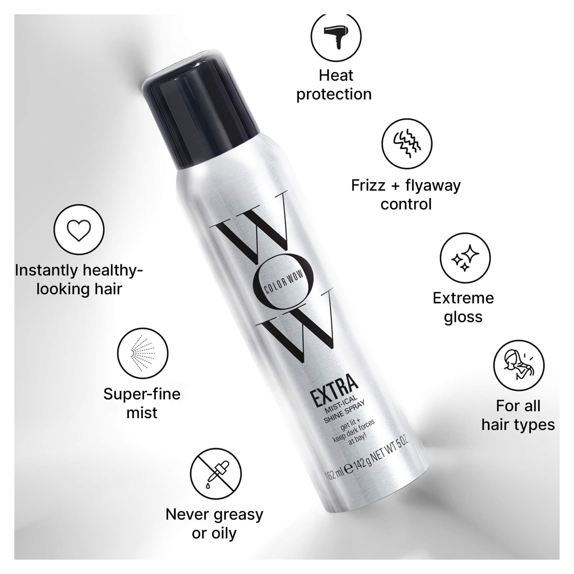 Color Wow Extra Mist-ical Shine UV & Heat Protection Spray 162ml - Image 4