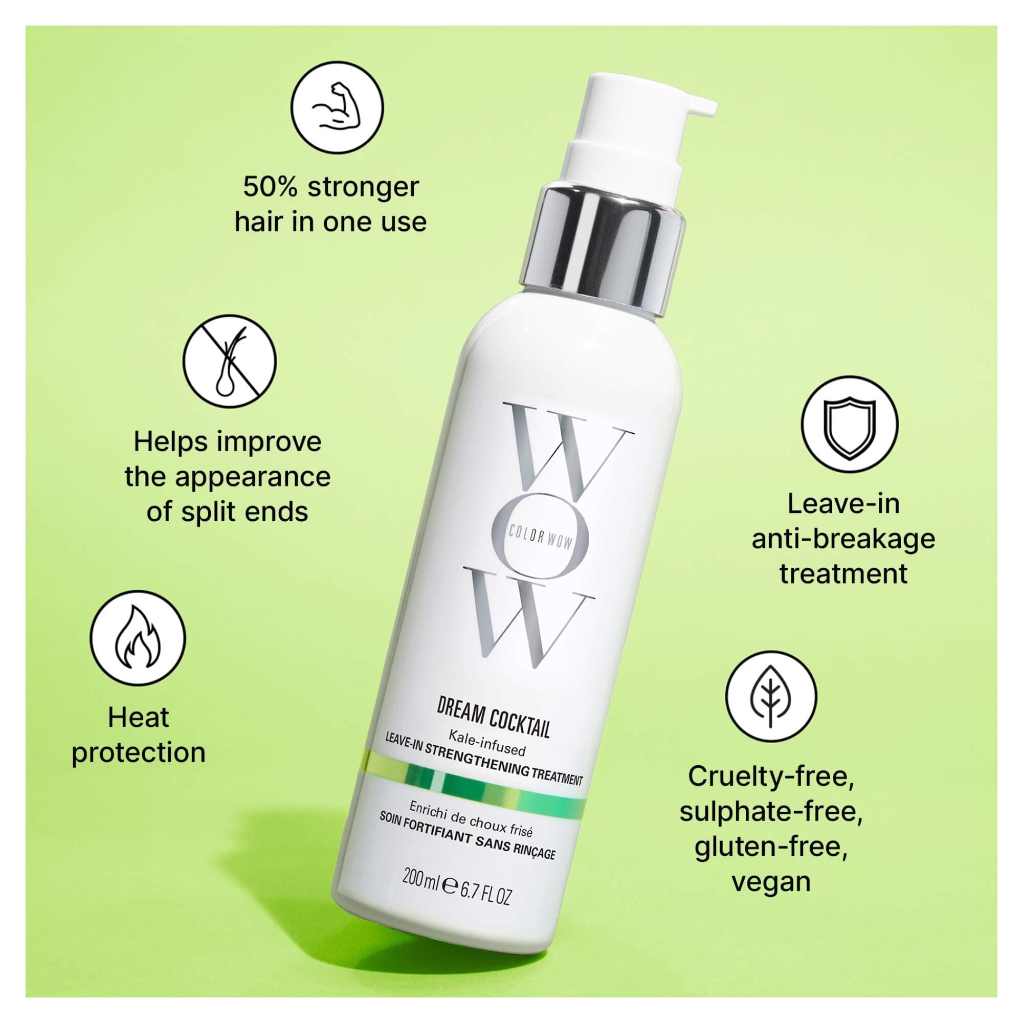 Color Wow Dream Cocktail Kale-Infused Leave-In Treatment 200ml - Image 4