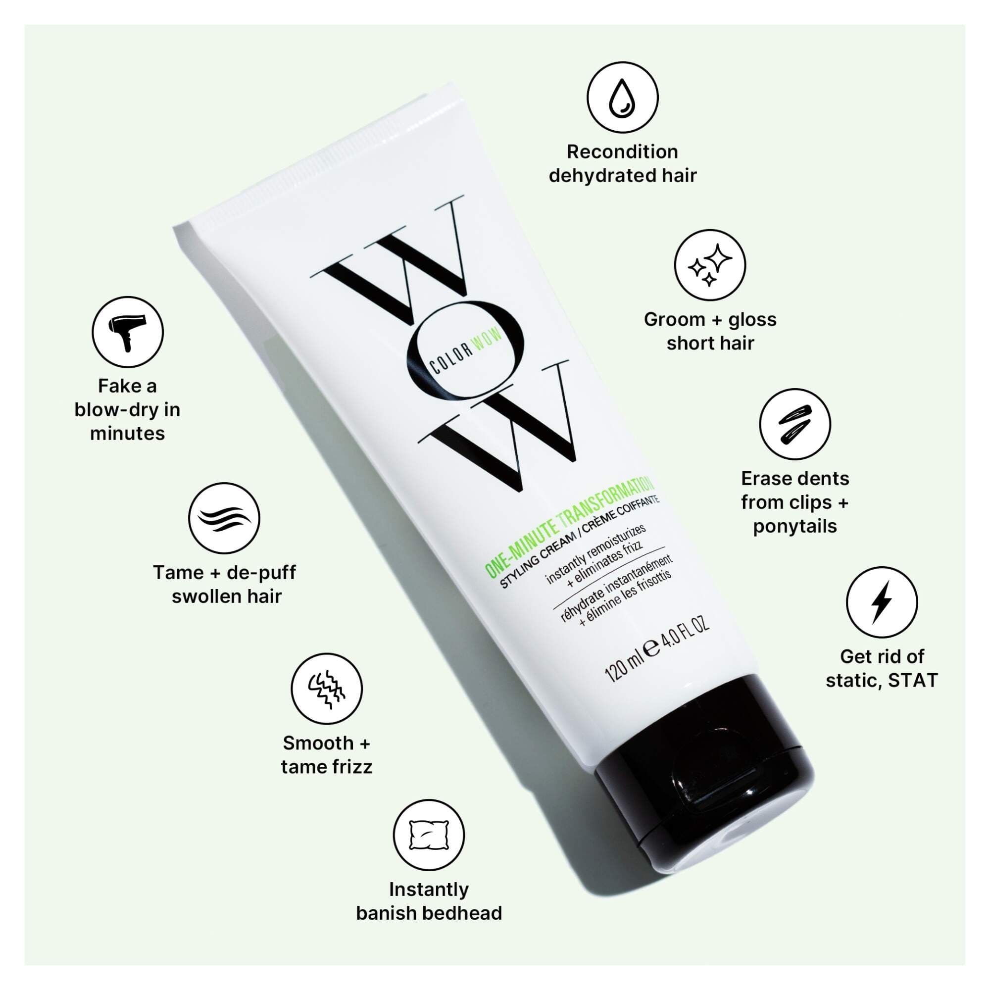 Color Wow One Minute Transformation Styling Cream 120ml - Image 4