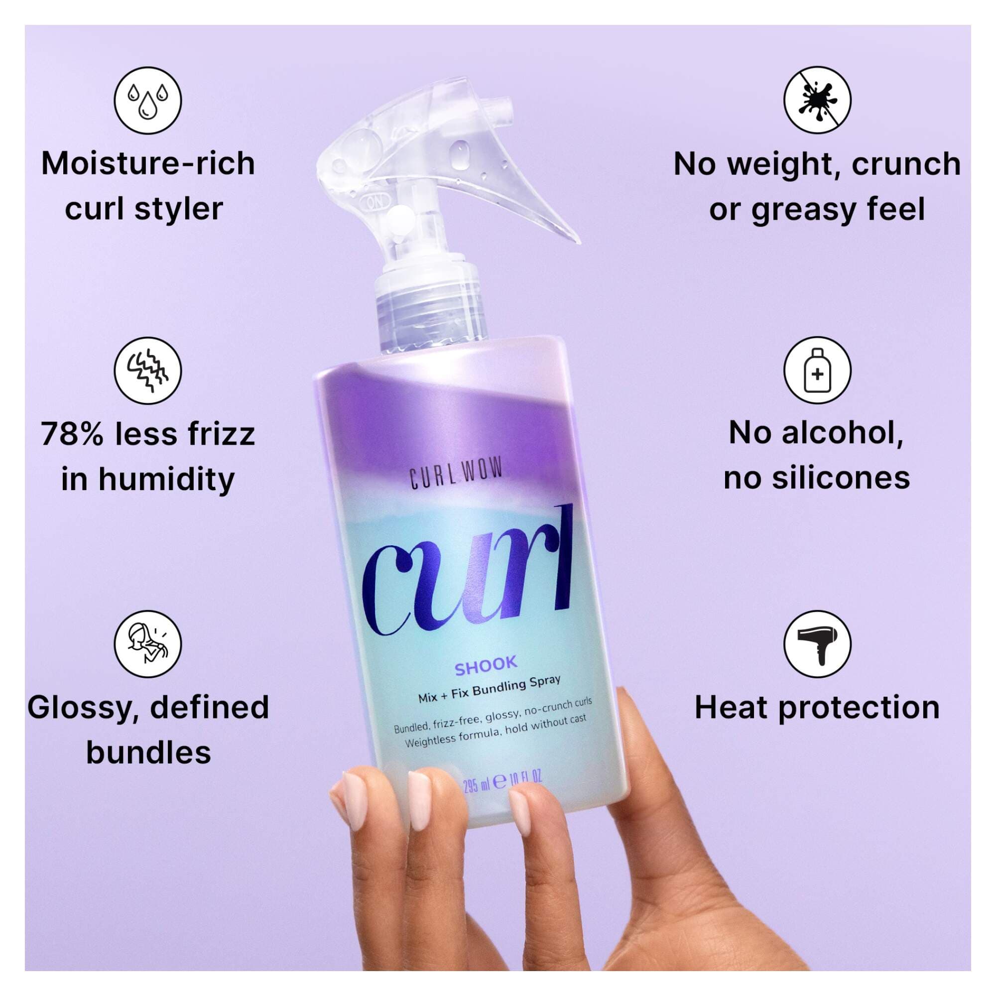 Color Wow Curl Wow SHOOK Mix + Fix Bundling Spray 295ml - Image 2