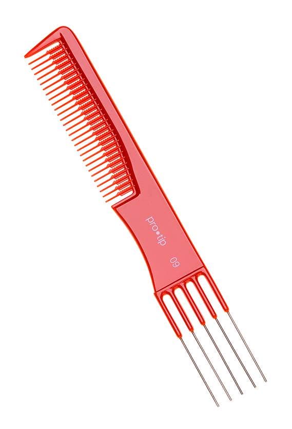 DENMAN - PROTIP - COMBS - Lifter 09 - 5 Metal Pins - 190mm - Red