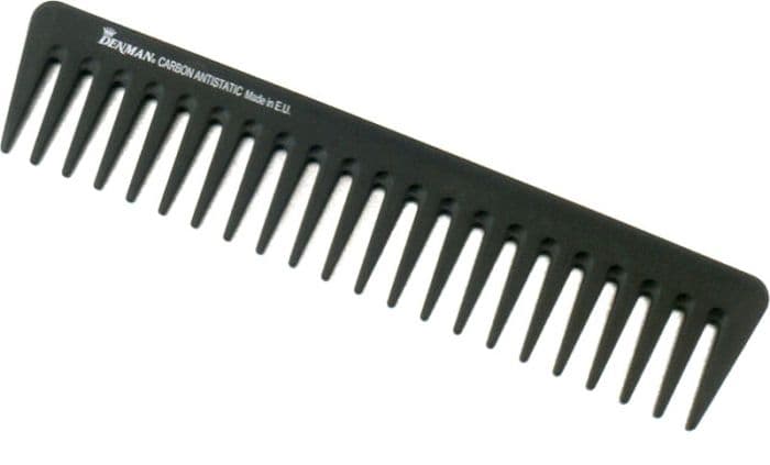 DENMAN - CARBON ANTI STATIC - DC11 Detangling Comb 188mm - Black