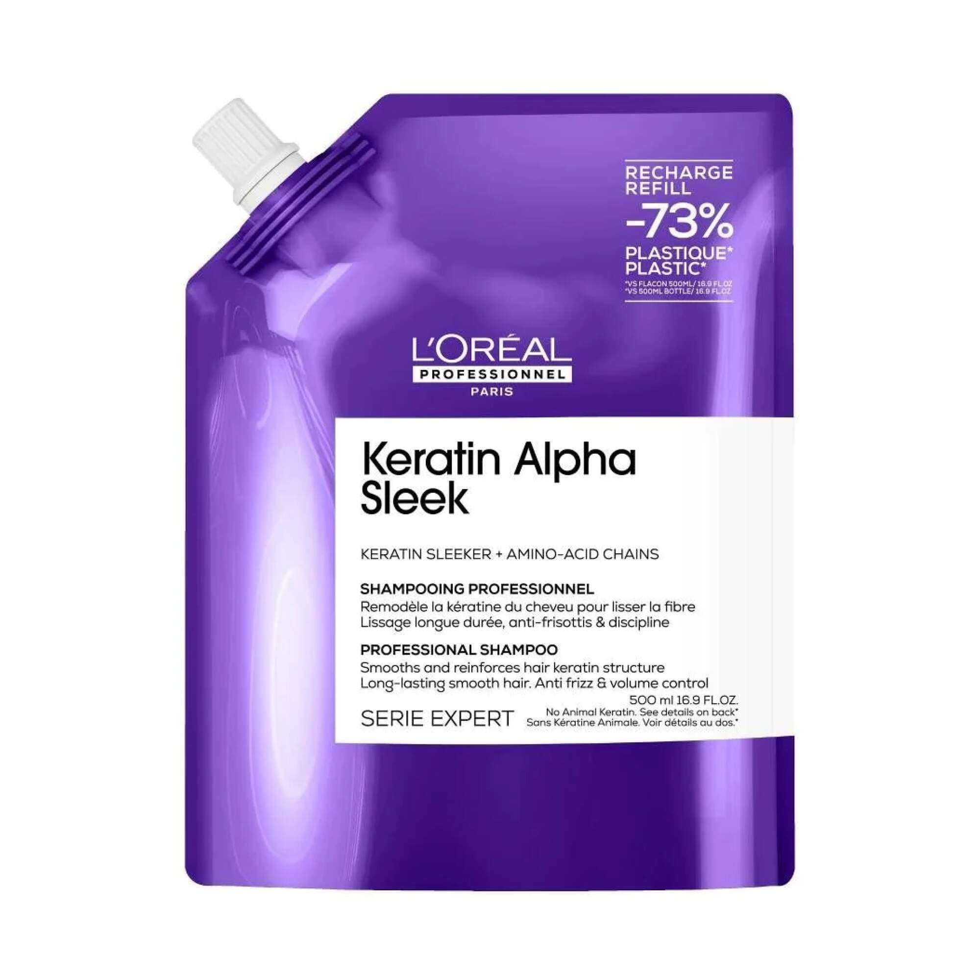 Serie Expert - Keratin Alpha Sleek - Shampoo - 500ml REFILL